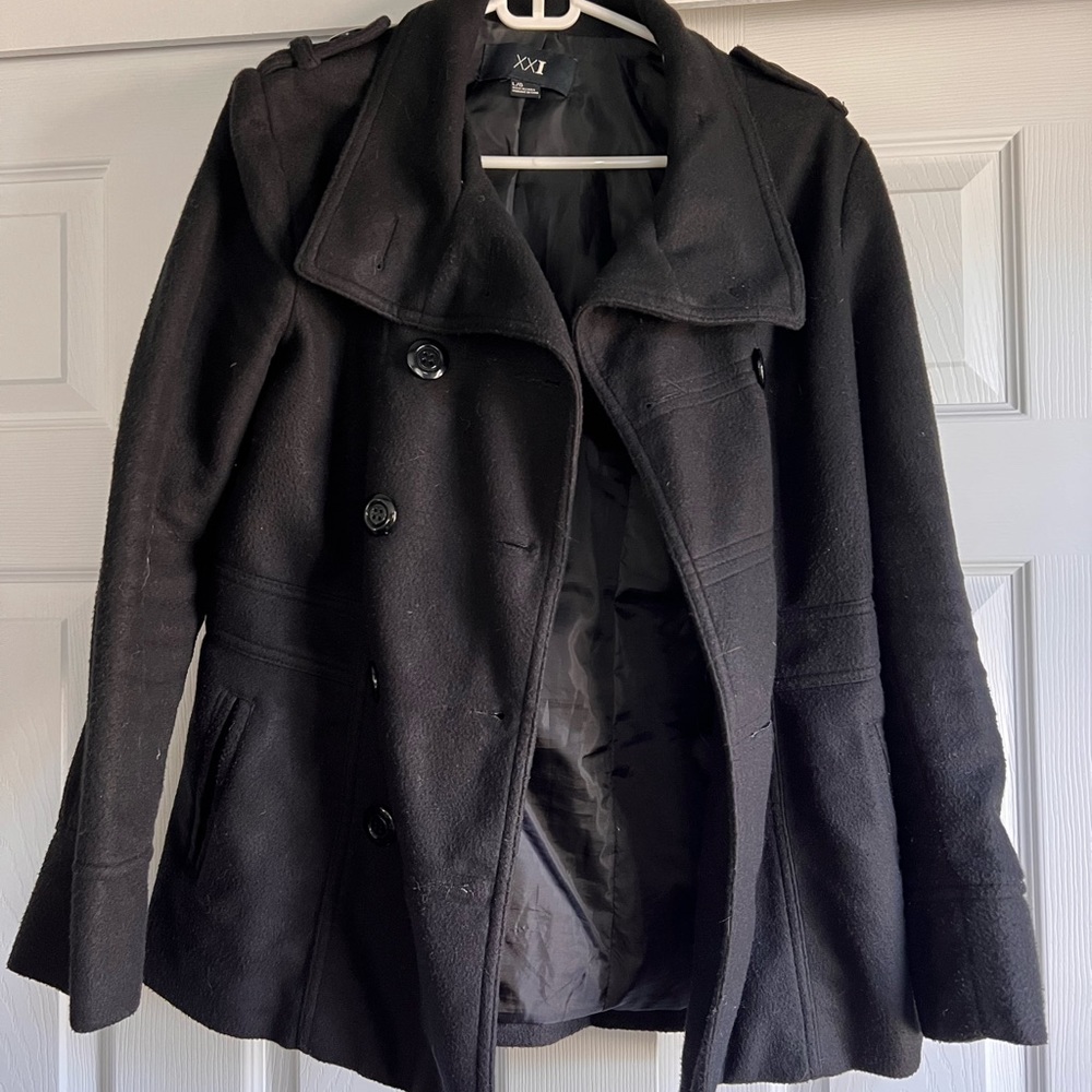 Black pea coat
